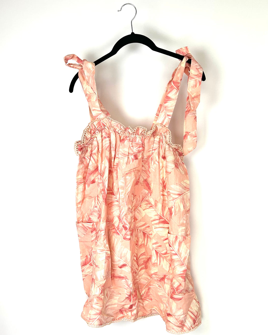 Pink Palm Leaf Dress - Small