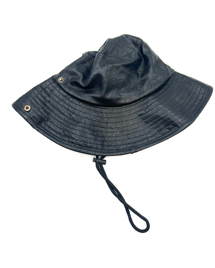 Faux Leather Bucket Hat