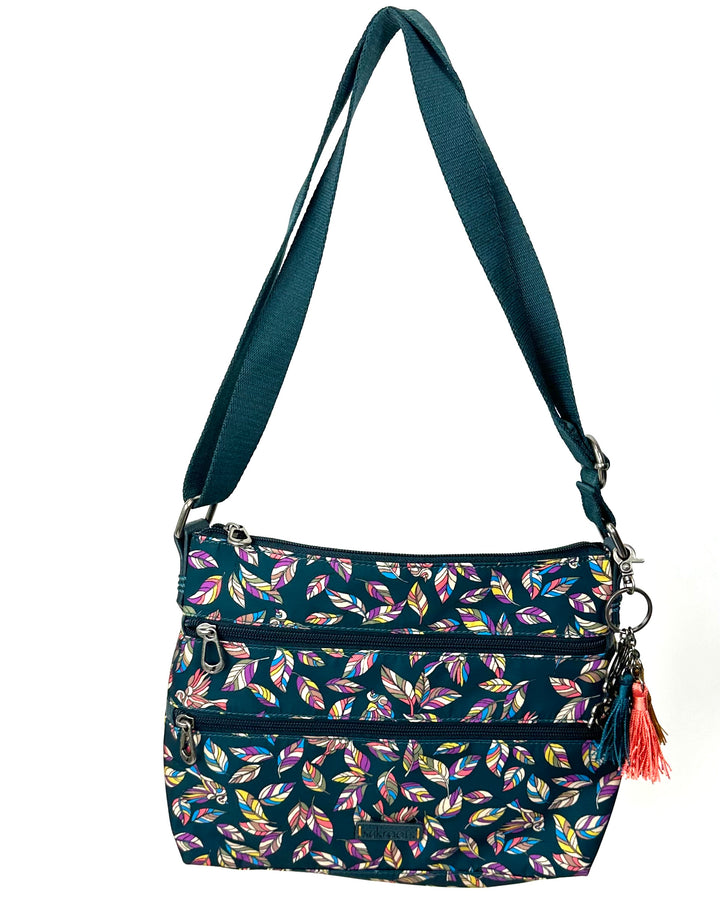 Dark Green Leaf Print Bag