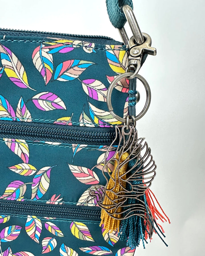 Dark Green Leaf Print Bag