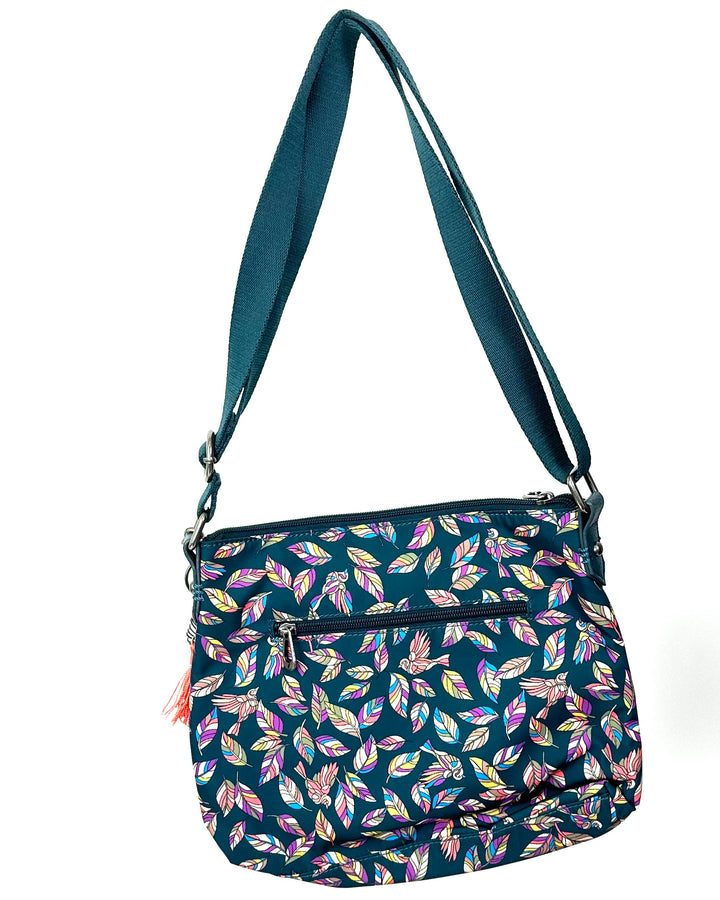 Dark Green Leaf Print Bag