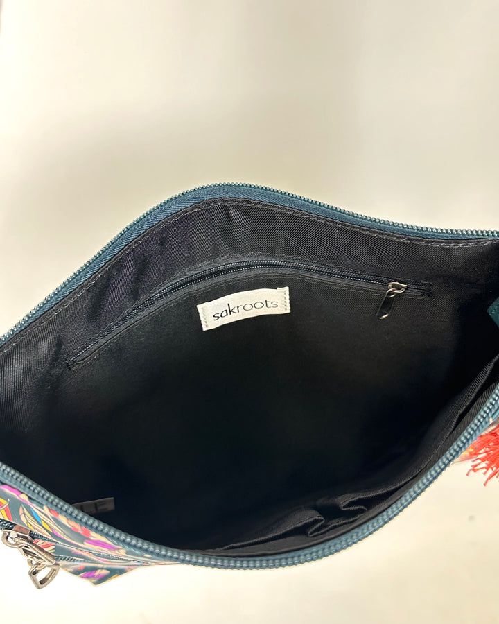 Dark Green Leaf Print Bag