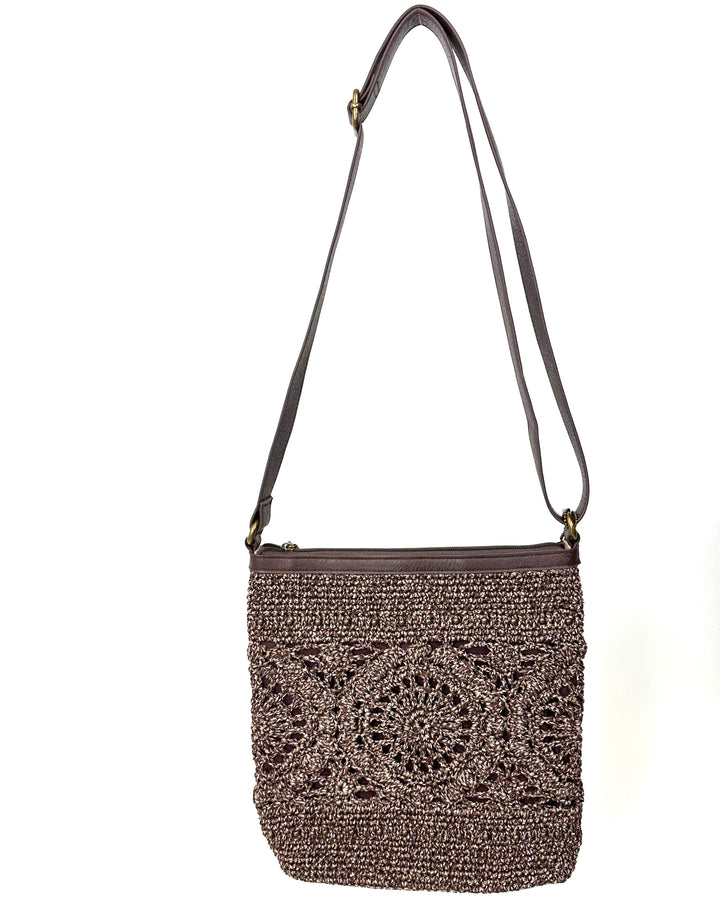 Brown Crochet Crossbody bag