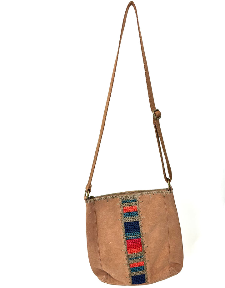 Brown Suede Crossbody Bag