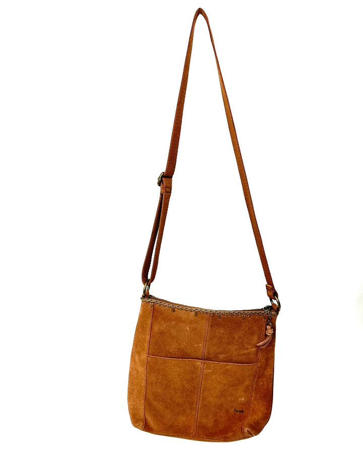 Brown Suede Crossbody Bag