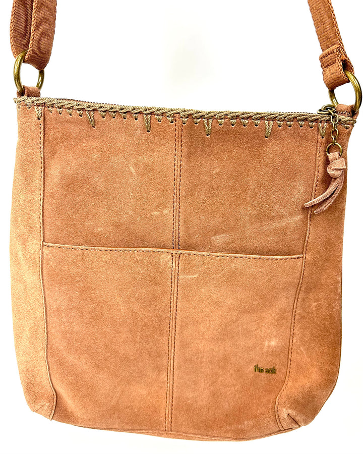 Brown Suede Crossbody Bag