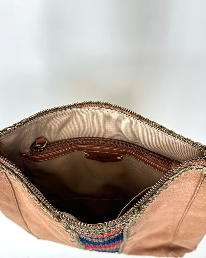 Brown Suede Crossbody Bag
