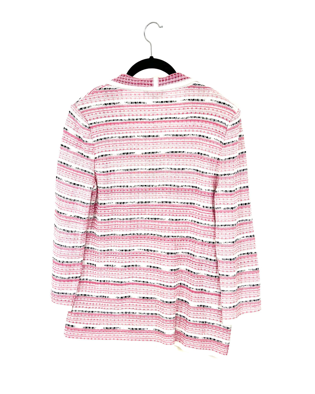 Pink Black And White Texture Blazer Cardigan - Size 2-4