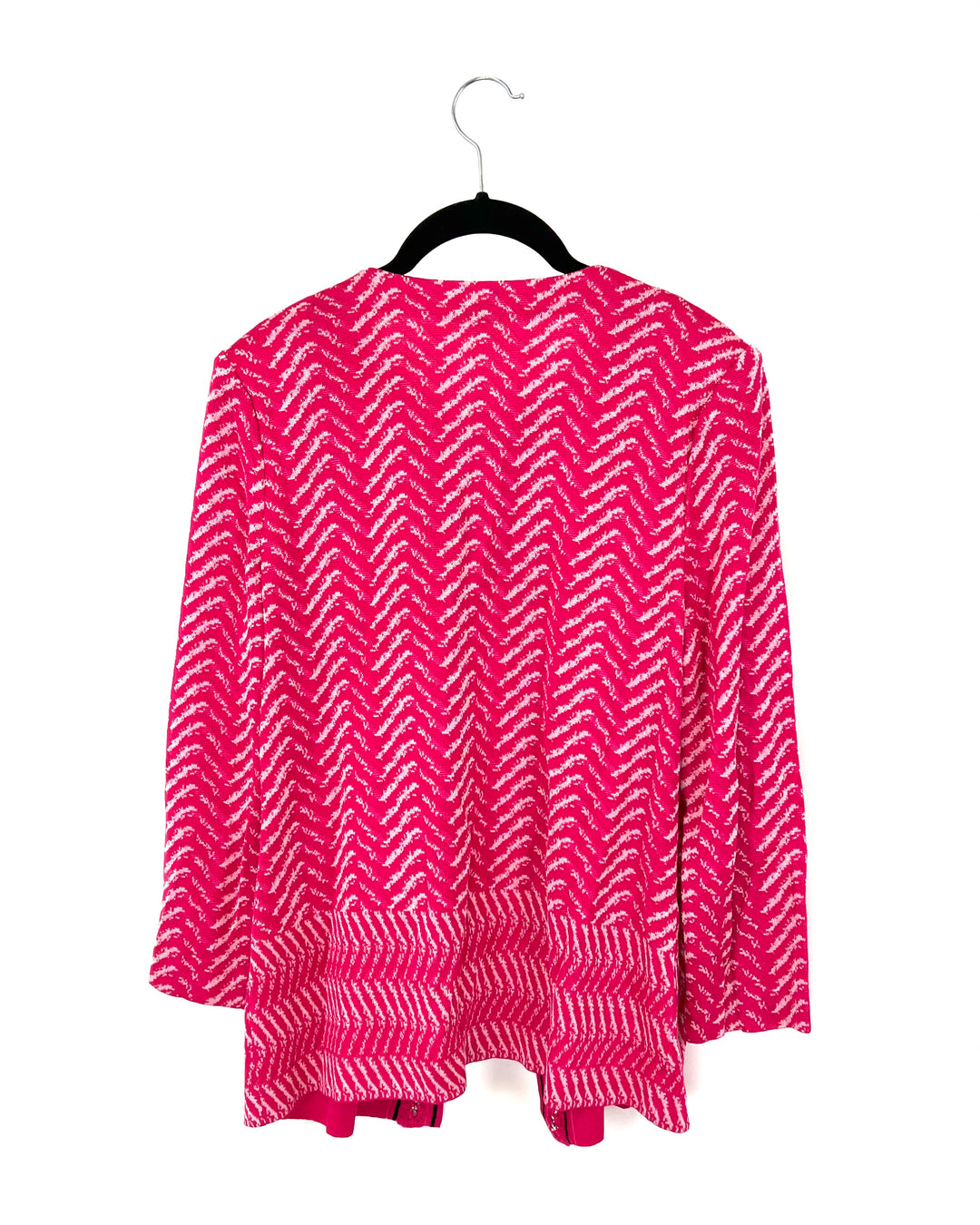 Pink And White Textured Cardigan - Size 2-4