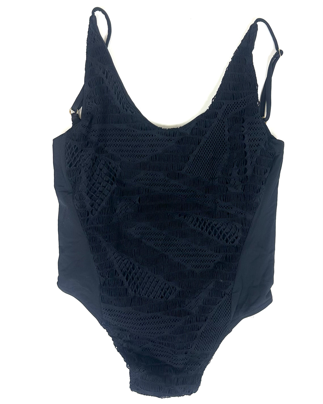 Black Abstract One Piece Swimsuit
