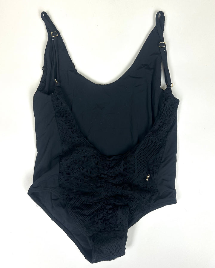 Black Abstract One Piece Swimsuit