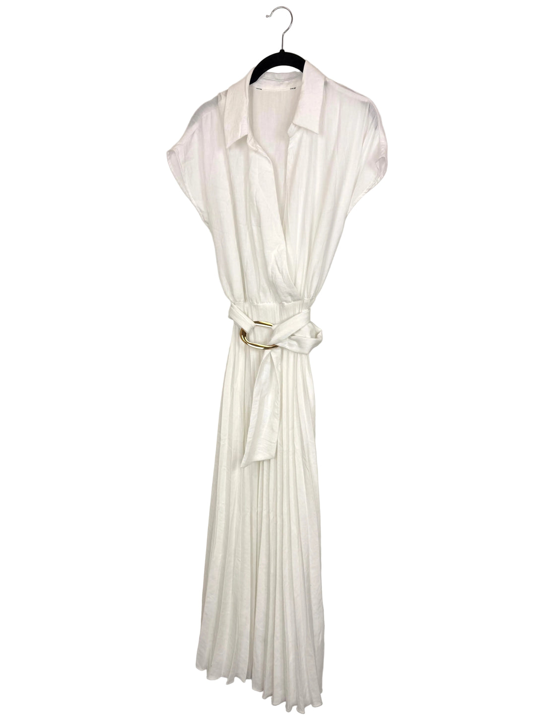 White Belted Dress - Size 6/8