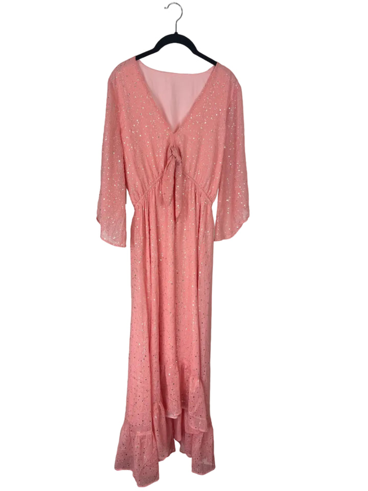 Pink Metallic Speckle Dress - Size 4/6