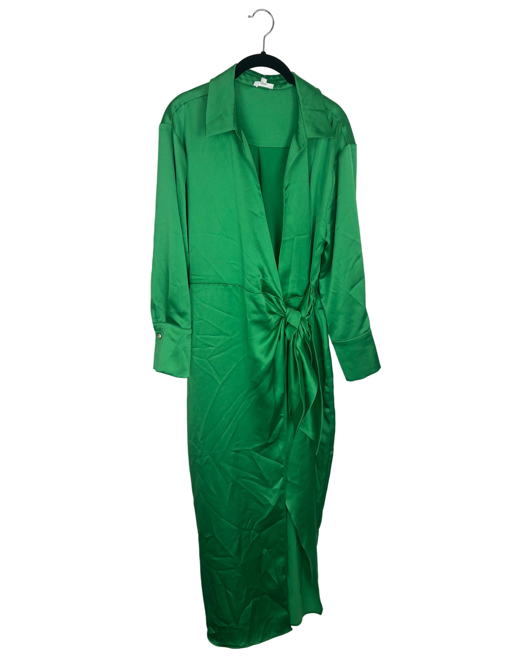 emerald green wrap dress Lovely Emerald Green Wrap Dress - Midi Wrap Dress - Midi Dress