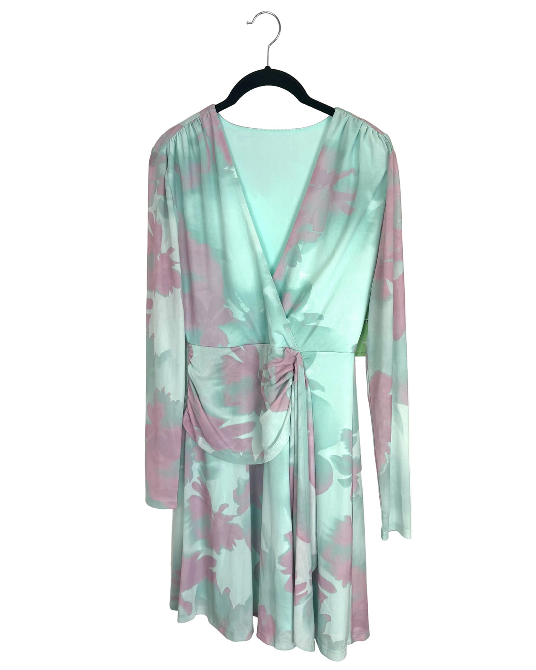Mint Floral Wrap Dress - Size 4/6
