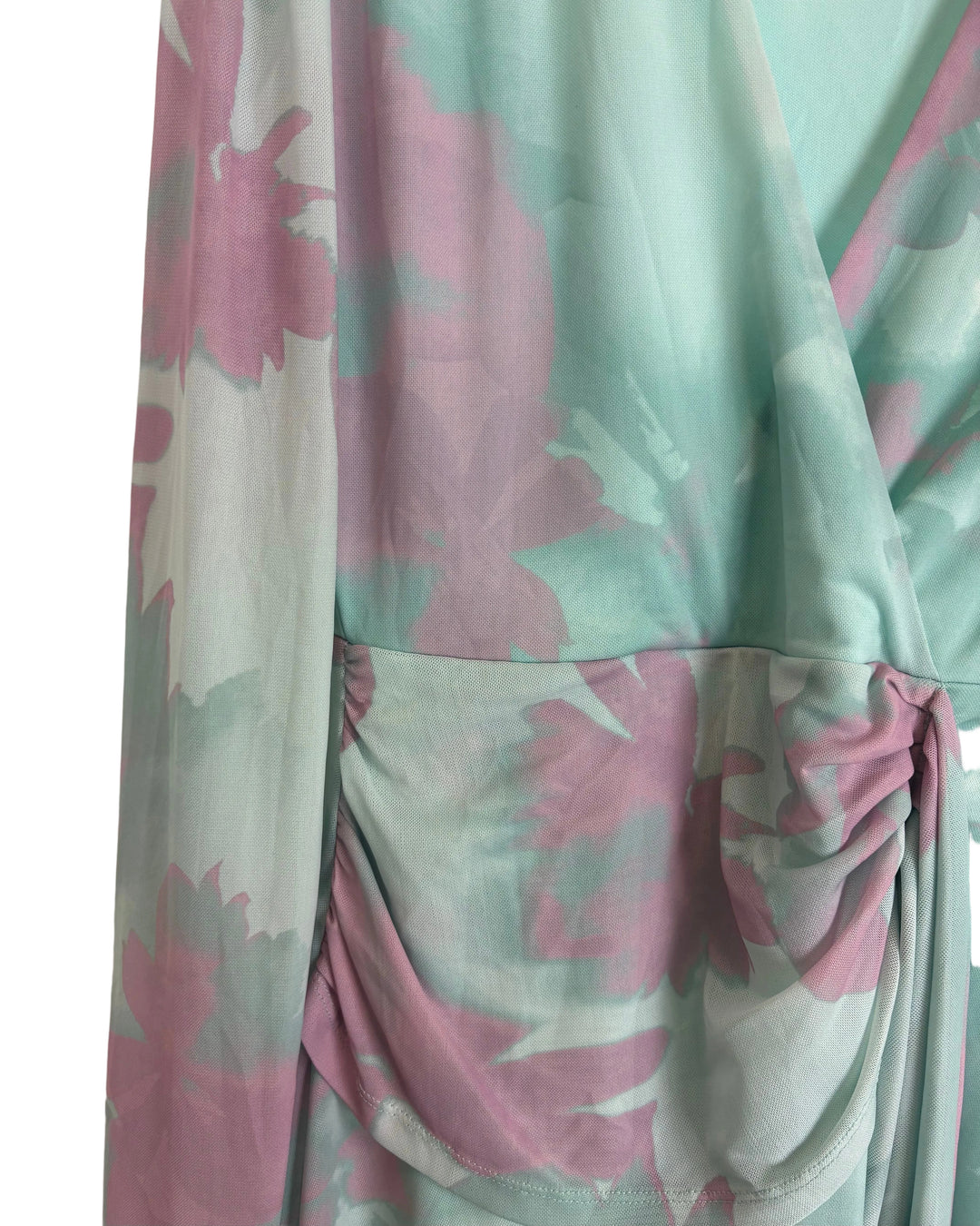 Mint Floral Wrap Dress - Size 4/6
