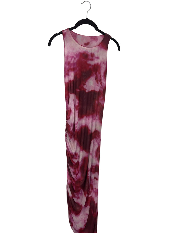 Berry Tie-Dye Ruched Dress - Size 4/6