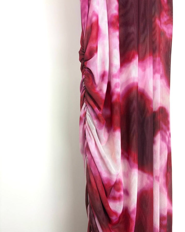 Berry Tie-Dye Ruched Dress - Size 4/6