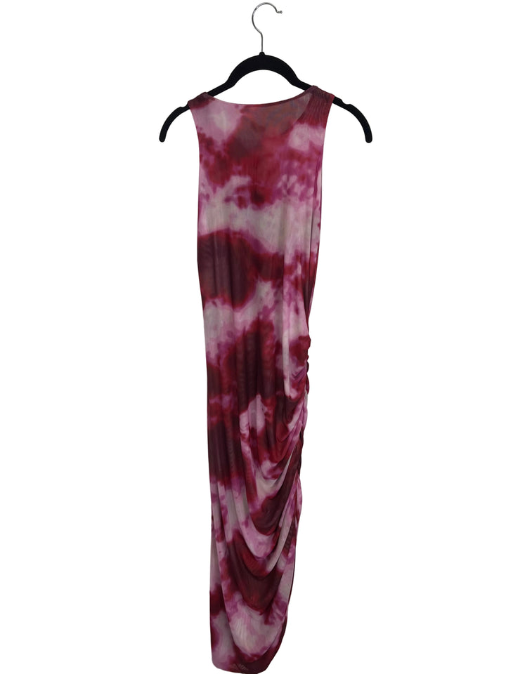 Berry Tie-Dye Ruched Dress - Size 4/6