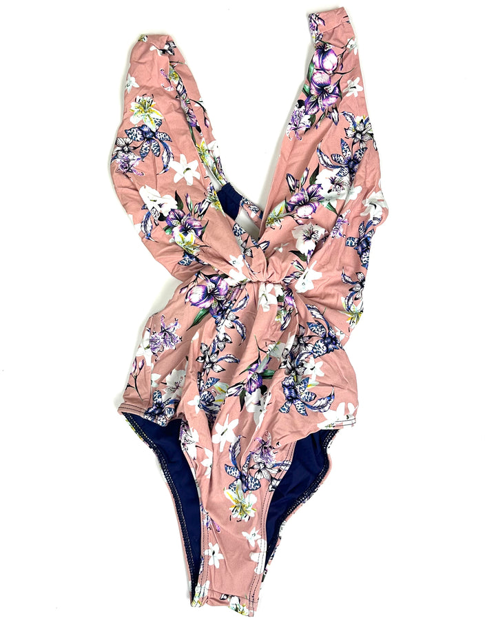 Soft Pink Cheeky Scrunch One Piece Swimsuit