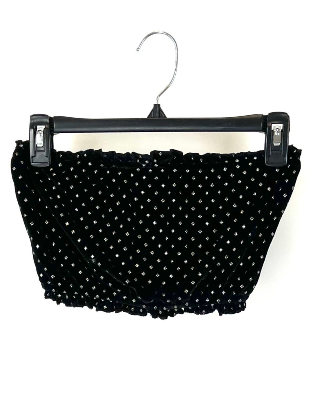 Black Cropped Tube Top - Extra Small