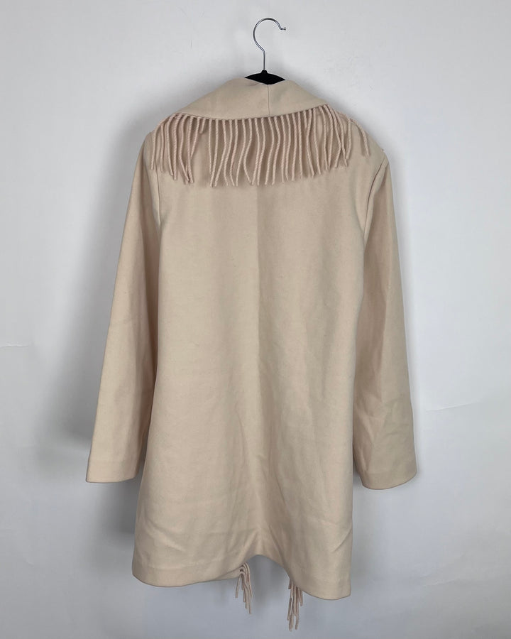 Cream Fringe Lightweight Jacket - Size 6/8