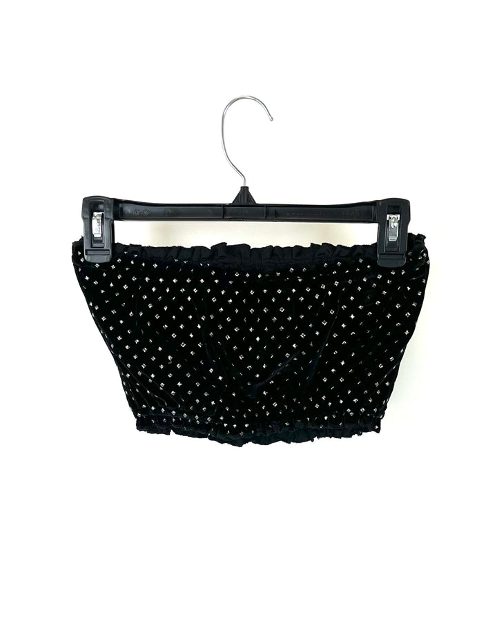 Black Cropped Tube Top - Extra Small