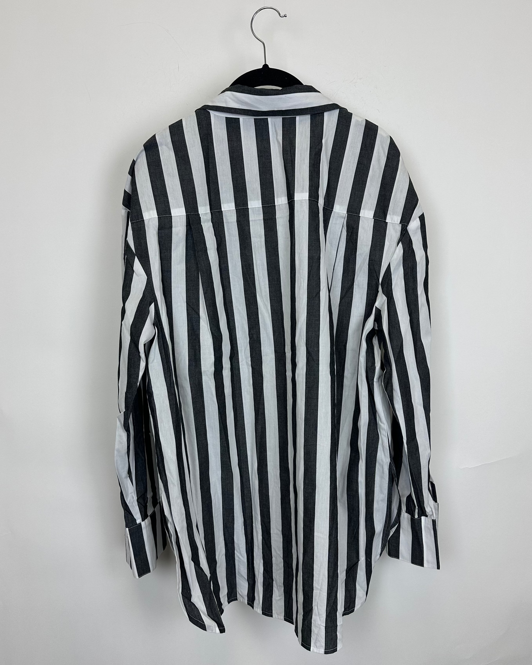 Grey & White Striped Blouse - Size 6/8