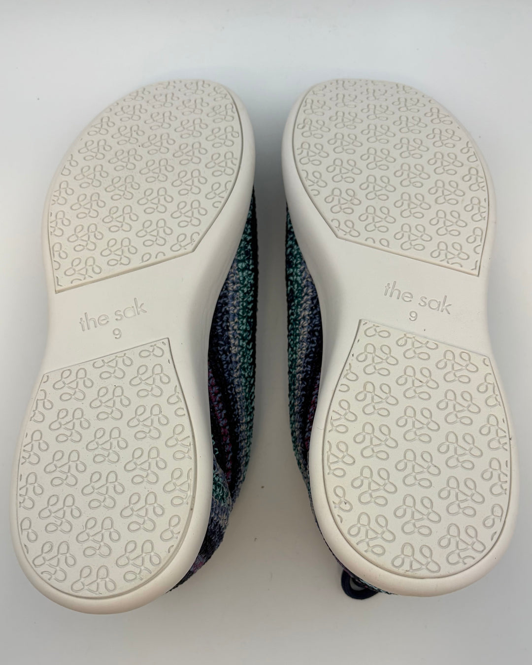 Navy Multicolor Crochet Sneaker - Size 9