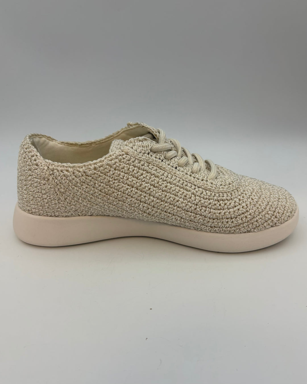 Cream Crochet Sneaker - Size 7