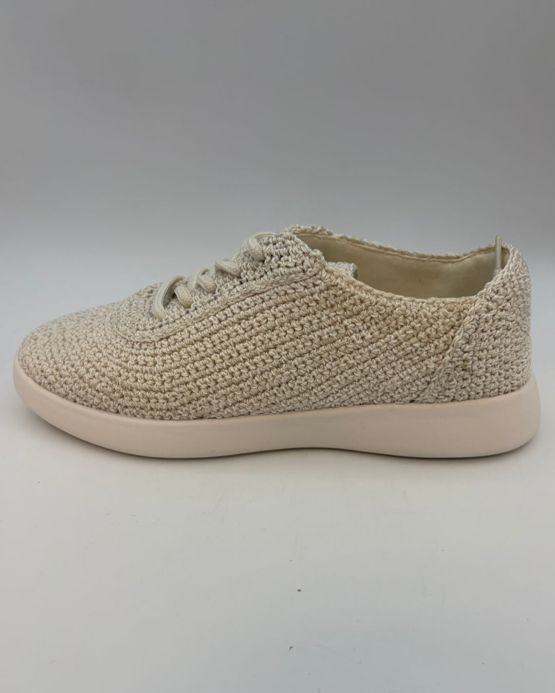 Cream Crochet Sneaker - Size 7
