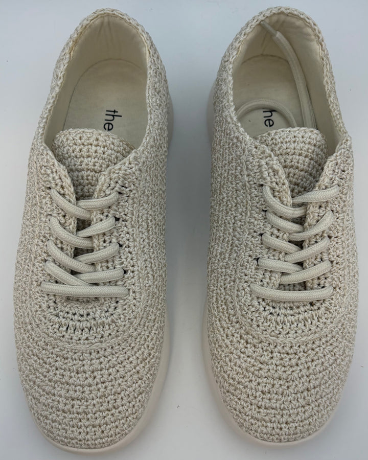 Cream Crochet Sneaker - Size 7