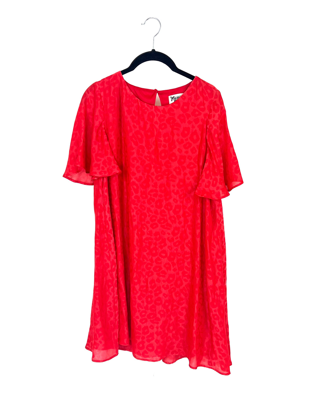 Red Cheetah Print Mini Dress - Size 4/6