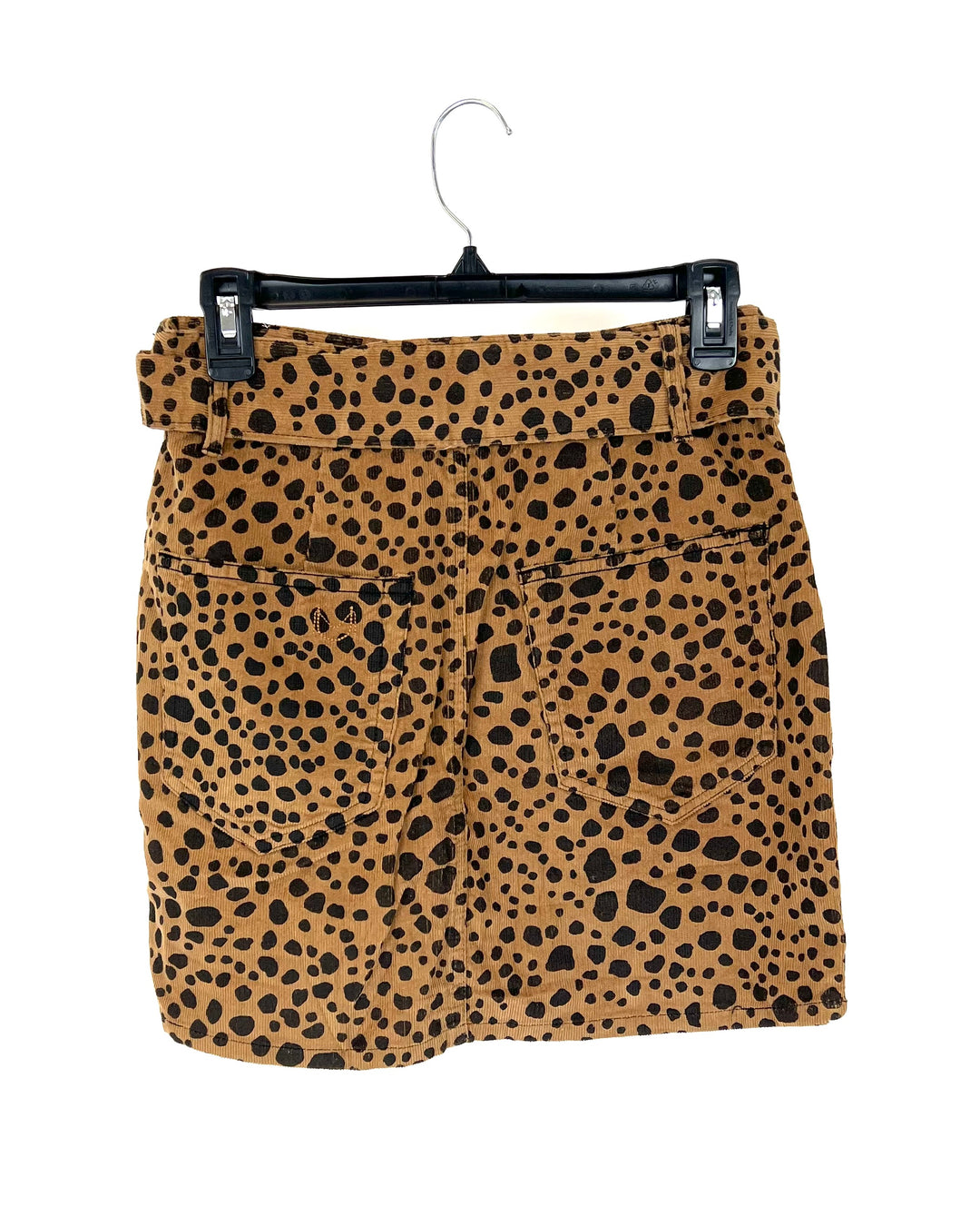 Leopard Print Mini Skirt - Size 26