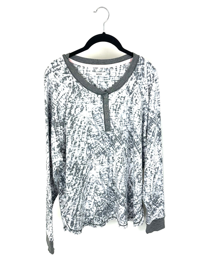Soft Grey Sleepwear Top - Size 6/8