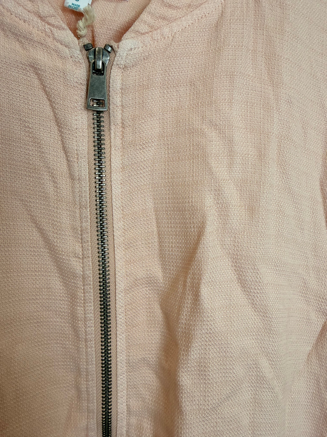 Lightweight Peach Zip-Up Jacket - Size 2/4