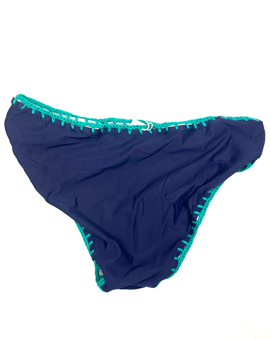 Light Gray and Navy Blue Reversible Crochet Classic Bikini Bottom - XS, XL