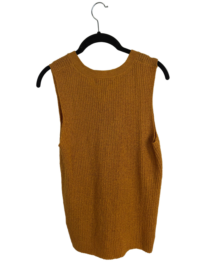Burnt Orange Sweater Tank Top - Size 4/6