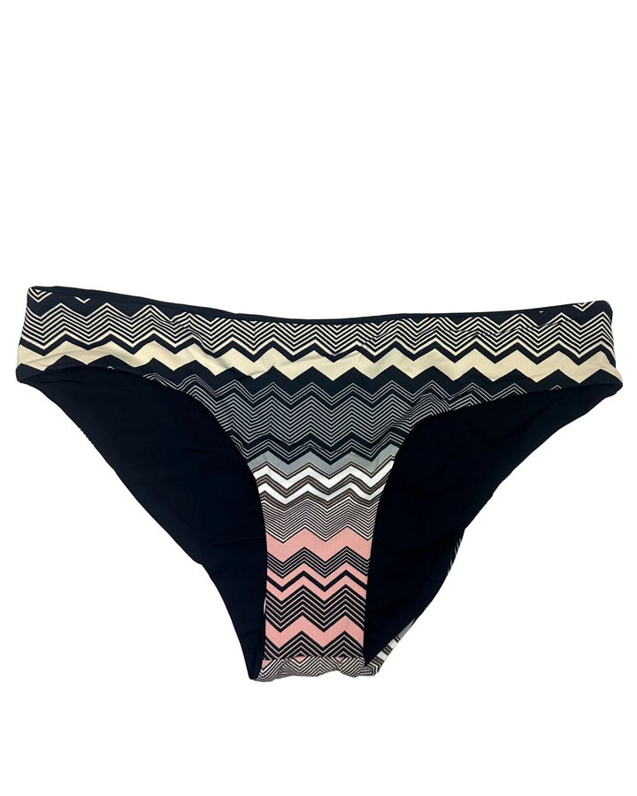Black Chevron Reversible Classic Bikini Bottom - S, L, XL