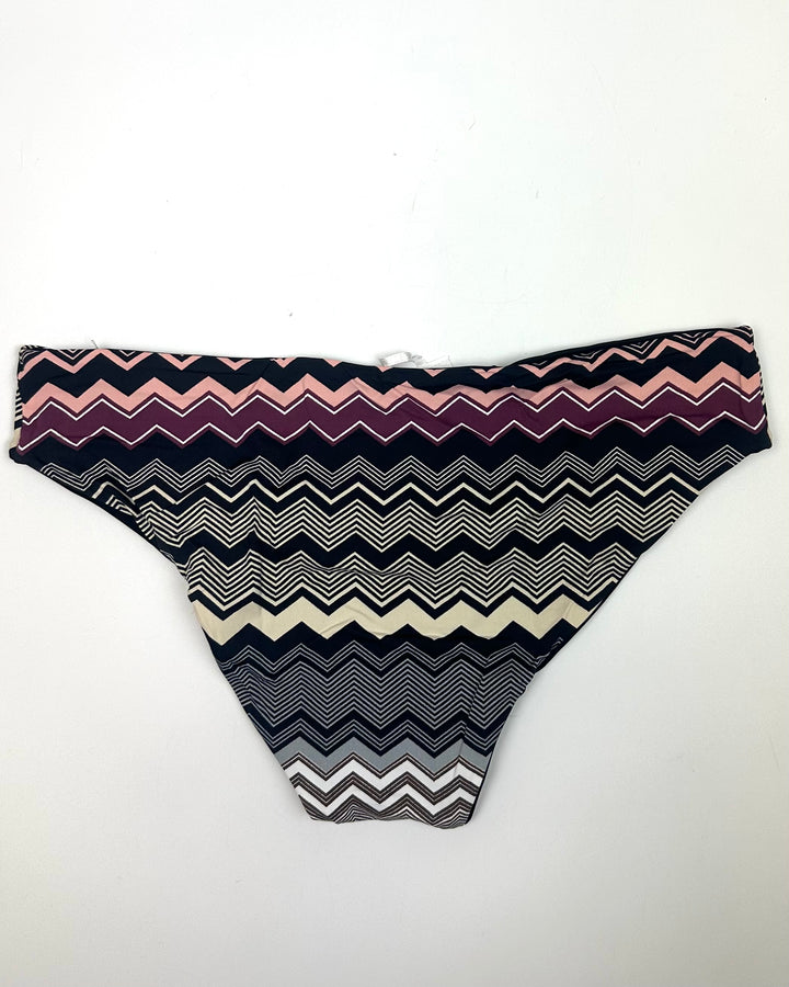 Black Chevron Reversible Classic Bikini Bottom - S, L, XL