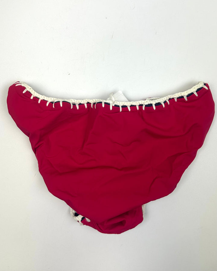 Navy Blue and Raspberry Pink Reversible Crochet Classic Bikini Bottom - S, M, L, XL