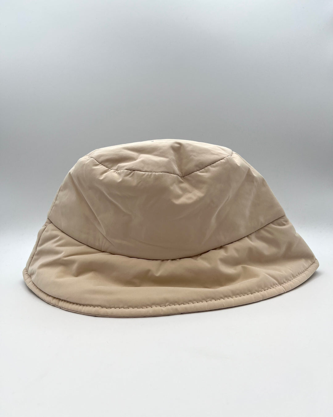 Beige Nylon Bucket Hat