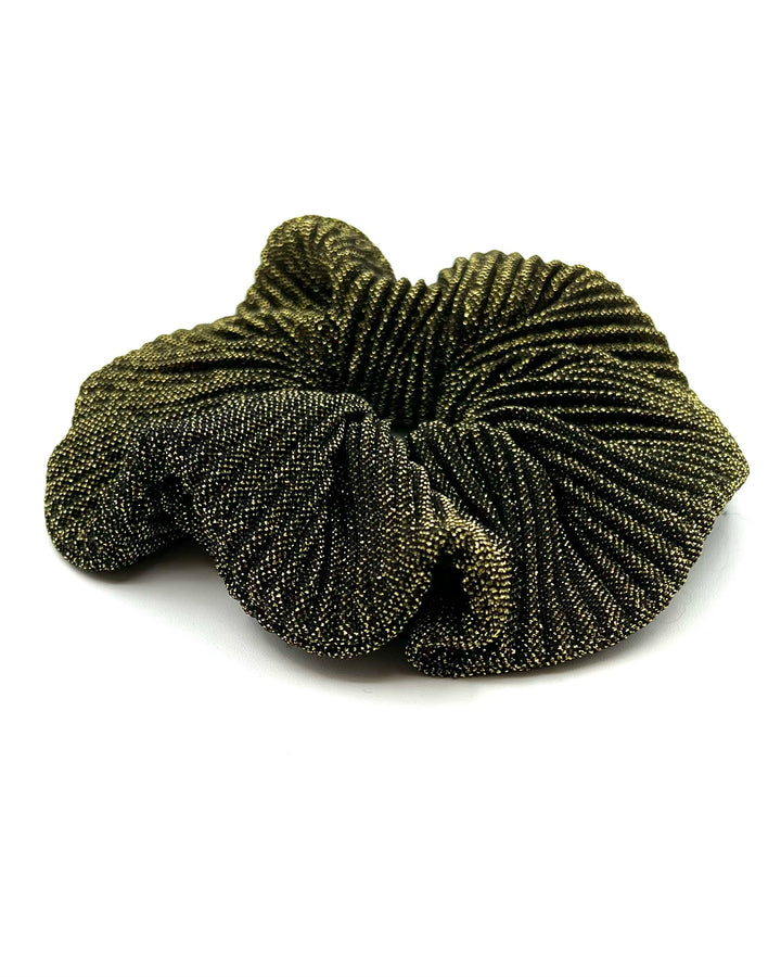 Black and Gold Metallic Large Scrunchie