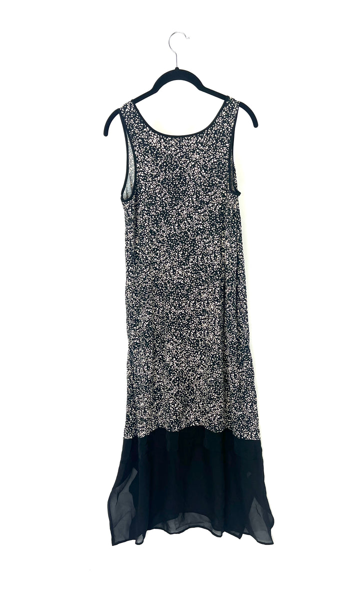 Black and Tan Spotted Sleeveless Nightgown - Size 4/6