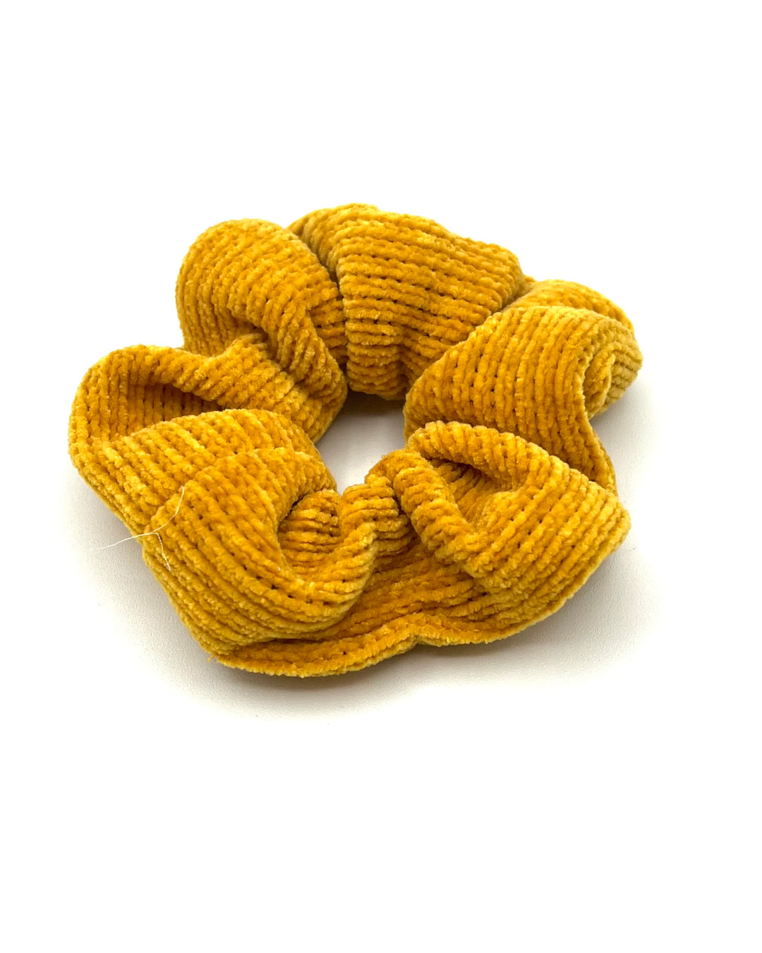 Solid Yellow Knit Scrunchie