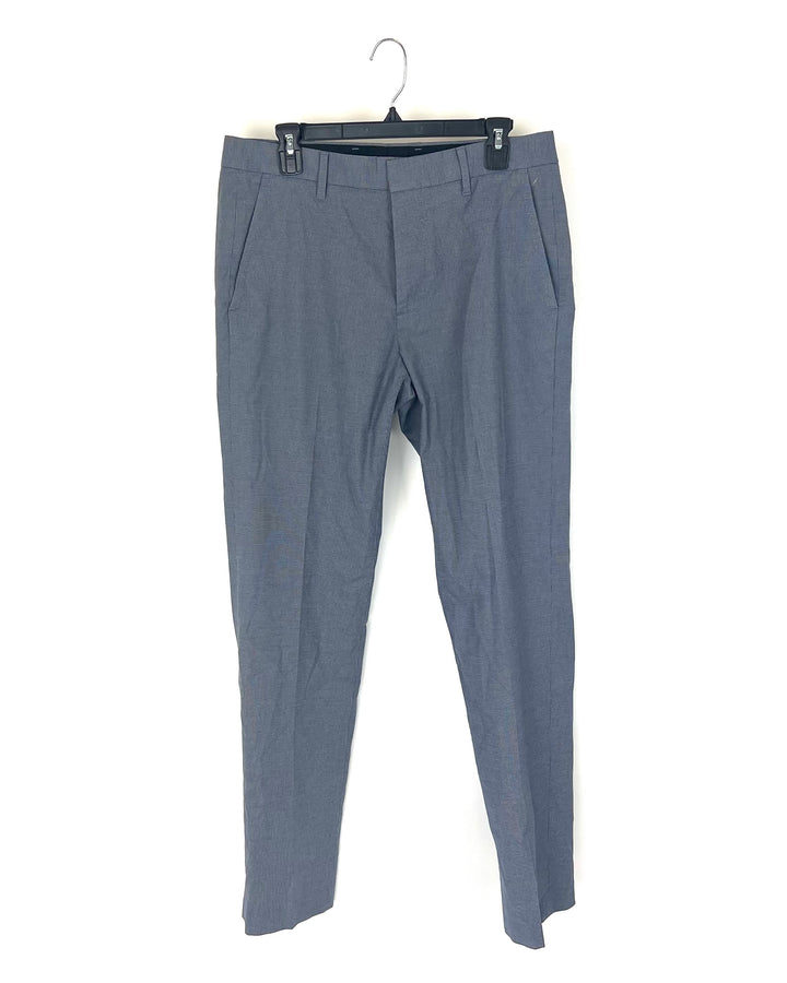 MENS Light Gray and Blue Basket Weave Pant - 32/32