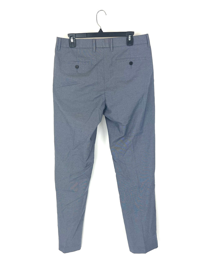 MENS Light Gray and Blue Basket Weave Pant - 32/32