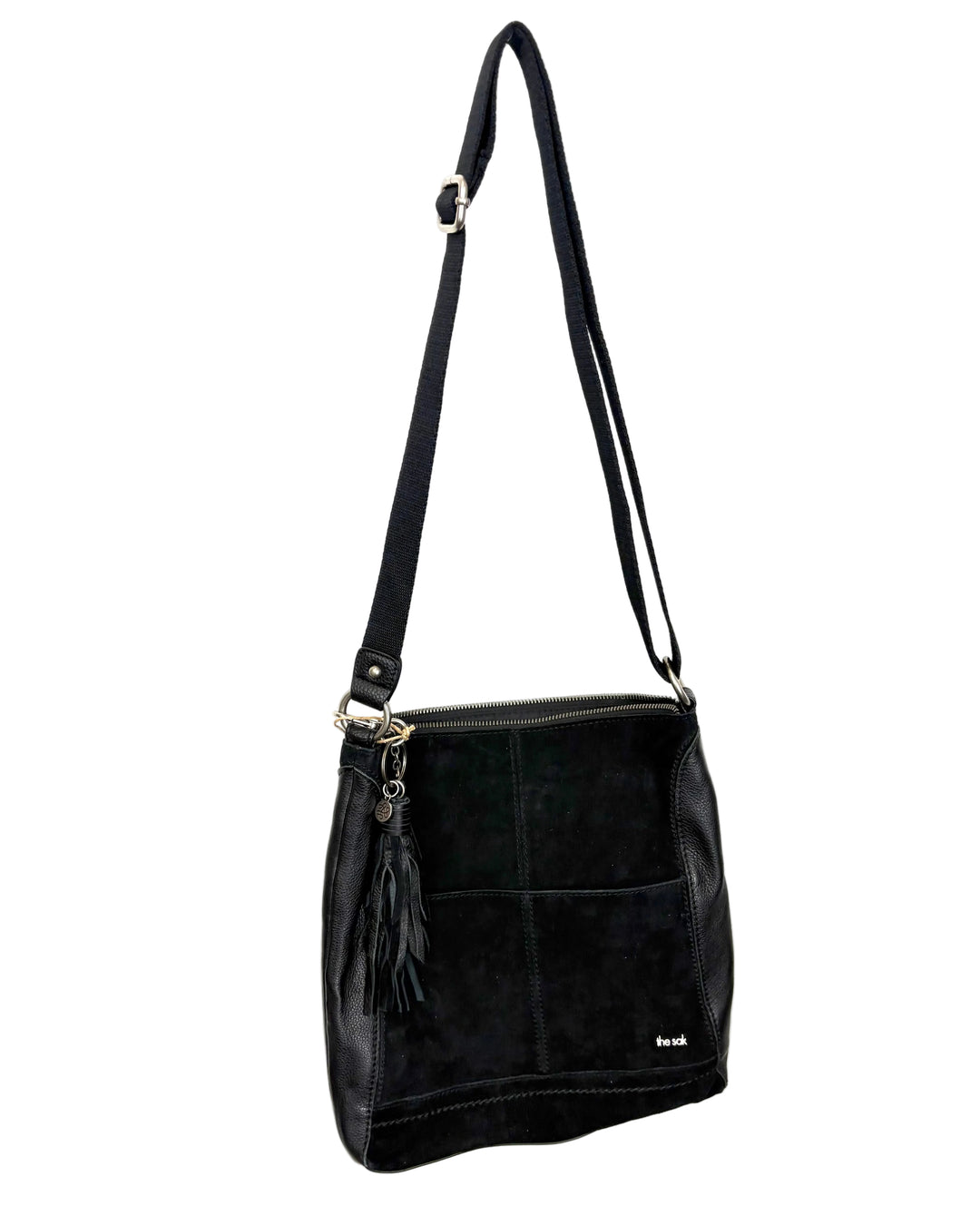 Two Tone Black Crossbody Bag
