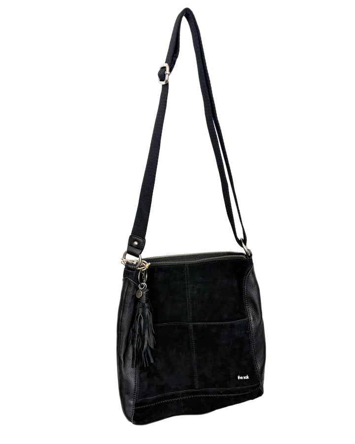 Two Tone Black Crossbody Bag