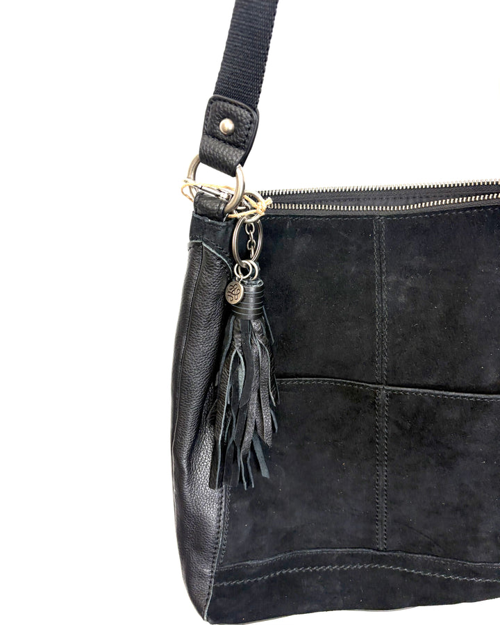 Two Tone Black Crossbody Bag